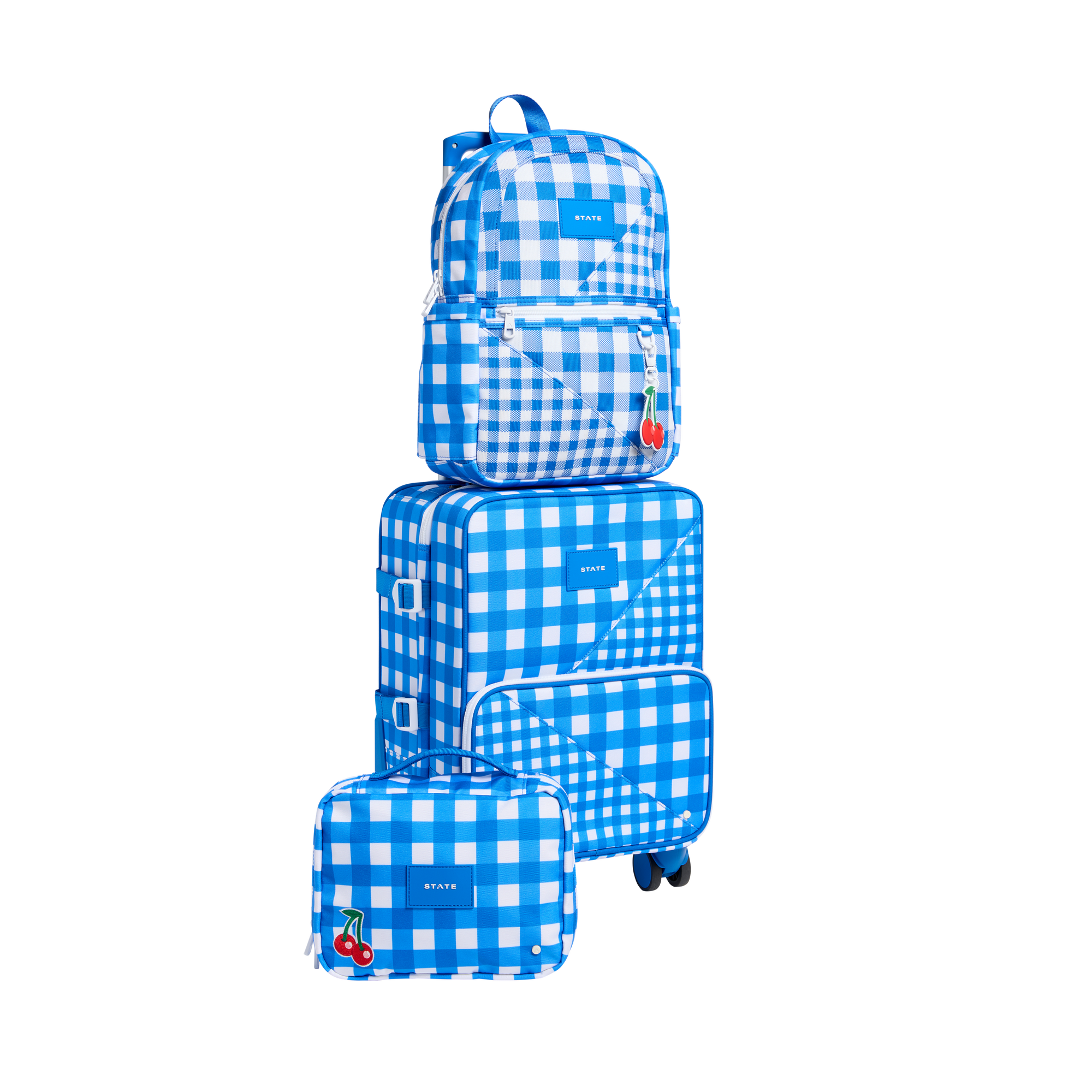 STAE Bags Gingham Travel Bundle Front View Click to Zoom