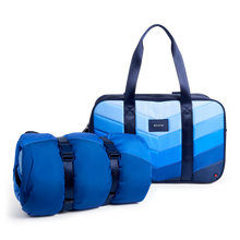 STATE Bags Redwood Sleeping Bag and Rockaway Blue Chevron Front View Click to Zoom