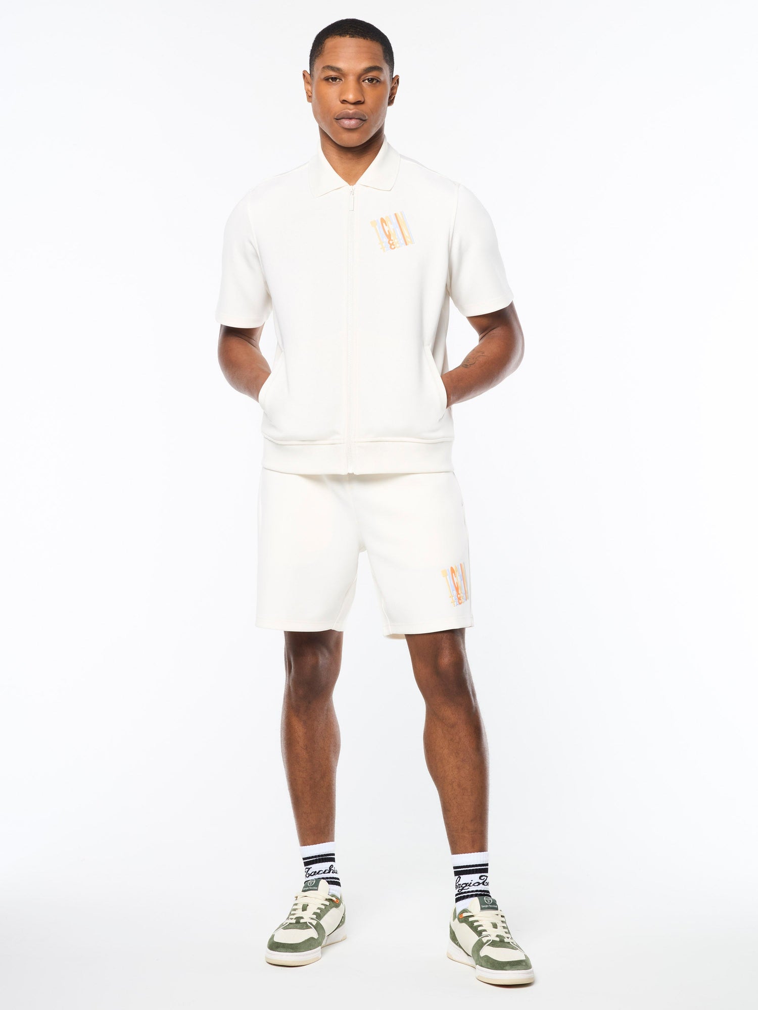 Men | Urso Short Sleeve Track Jacket | Gardenia