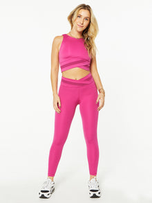Women | Sweaty Betty | All Day Wrap Waist 7/8 Leggings | Phlox Pink