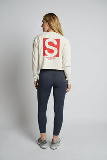 Women | Soul by SoulCycle | Julia Crop Long Sleeve | Cream