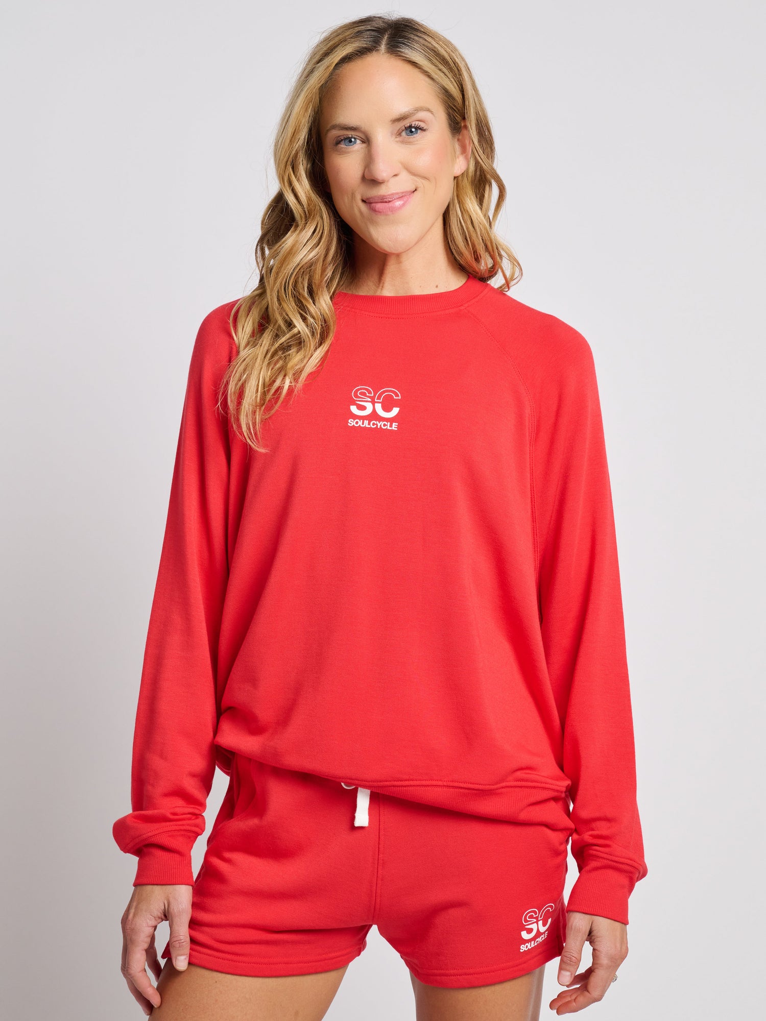 Women | SPLITS59 | Andie Fleece Sweatshirt | Red