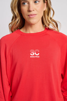 Women | SPLITS59 | Andie Fleece Sweatshirt | Red