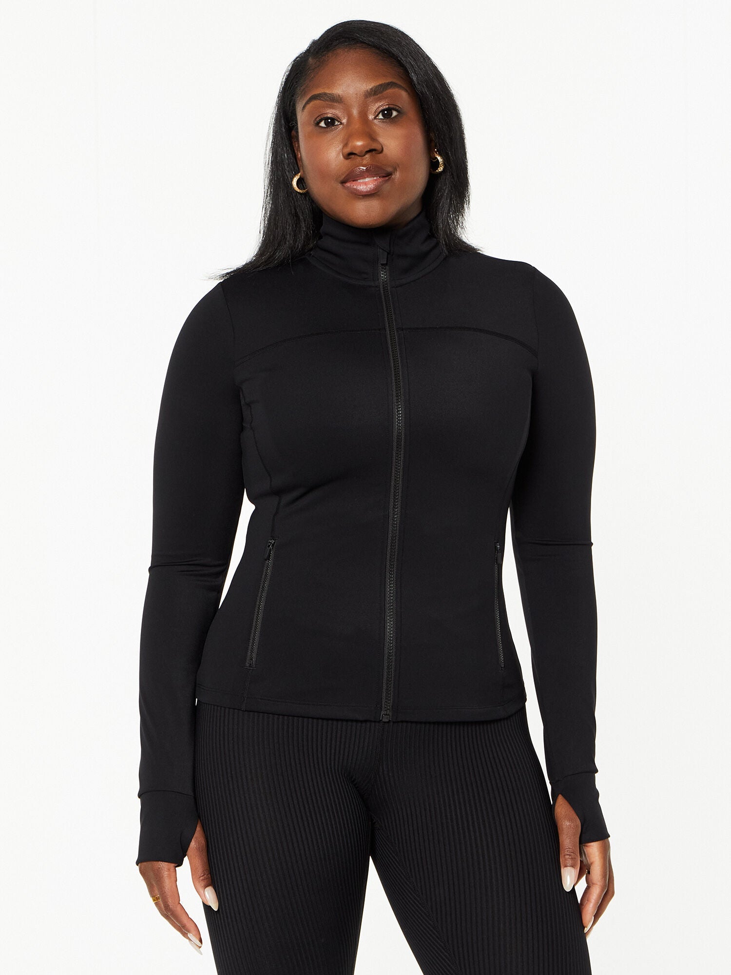 Women | Soul by SoulCycle | Renegade Zip-Up Jacket | Black