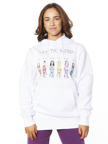 Women | Unfortunate Portrait | Spin the Model Hoodie | White