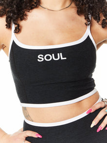 Women | Beyond Yoga | Spacedye New Moves High Cropped Tank | Black/White