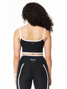 Women | Beyond Yoga | Spacedye New Moves High Cropped Tank | Black/White