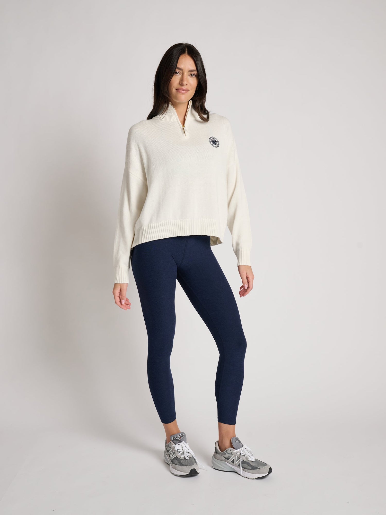 Women | Ellsworth & Ivey | Madison RIDE Quarter Zip | Navy/White