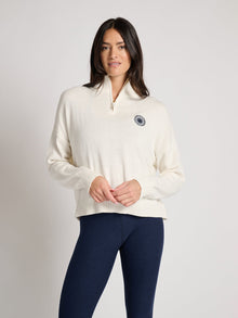 Women | Ellsworth & Ivey | Madison RIDE Quarter Zip | Navy/White