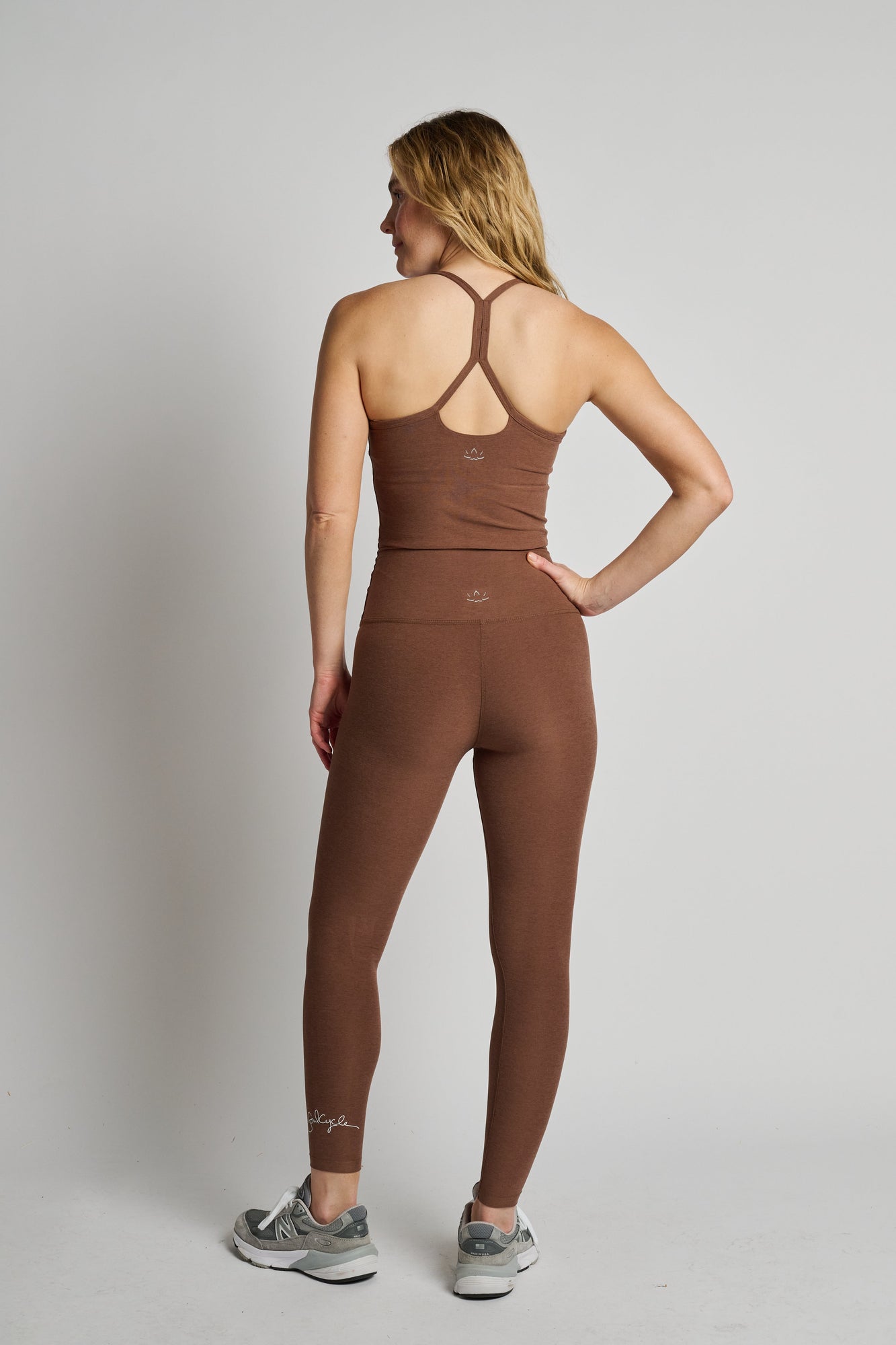 Women | Beyond Yoga | Spacedye Slim Racerback Tank | True Chocolate Heather