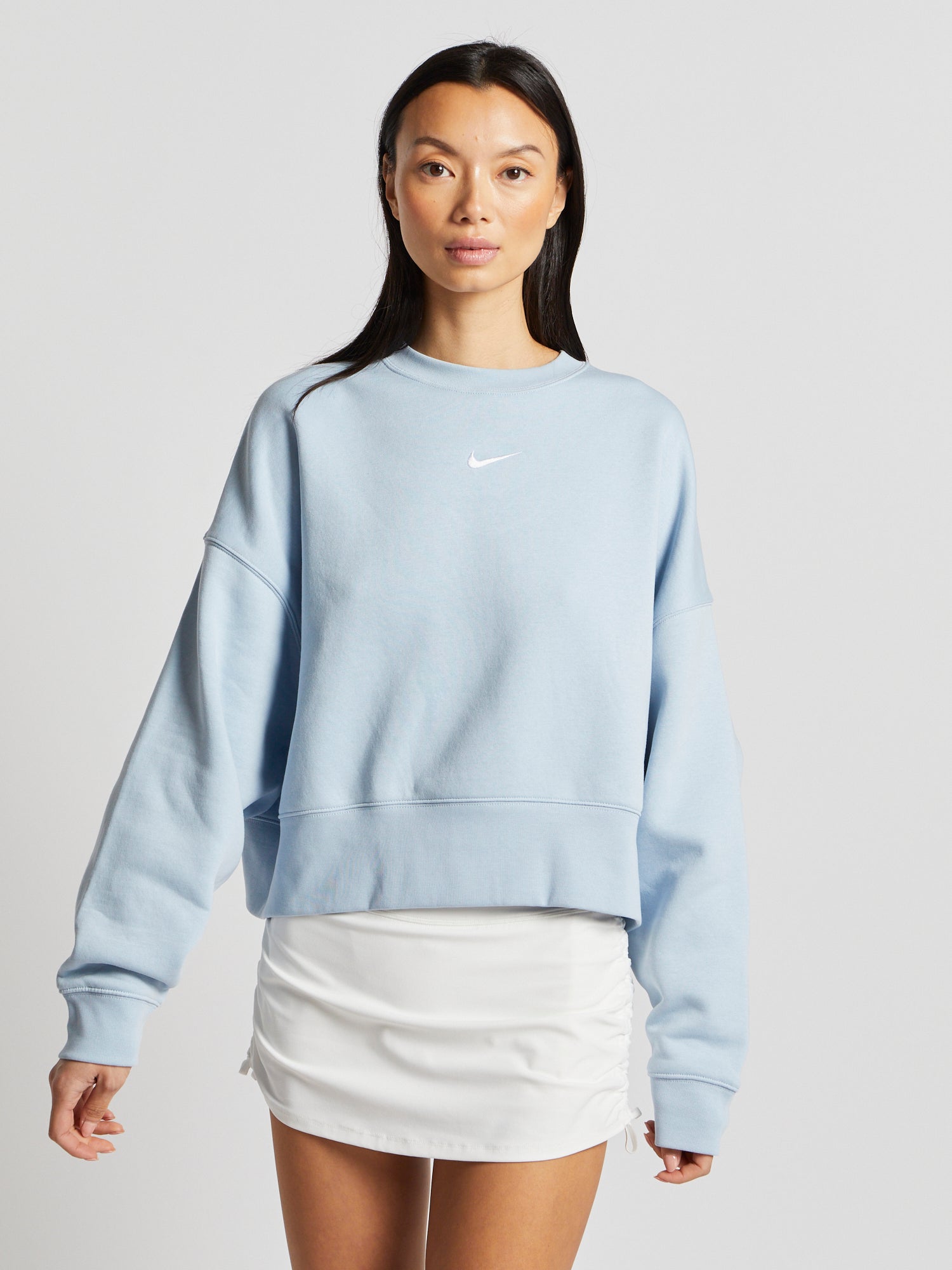 Women | Nike | Over Oversized Crewneck | Lt Armory Blue/White