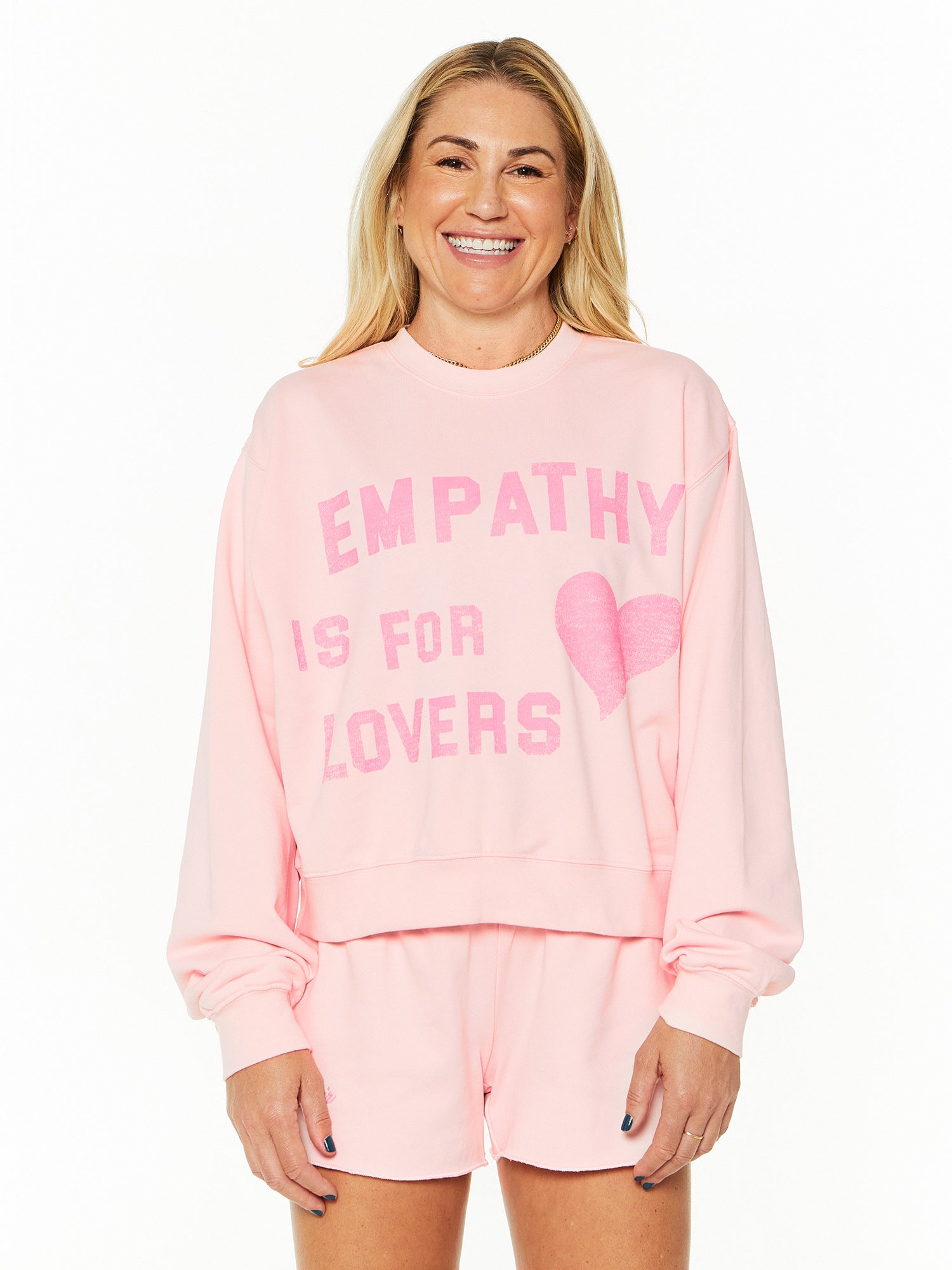 Women | The Mayfair Group | Empathy Is For Lovers Crew Neck | Pink