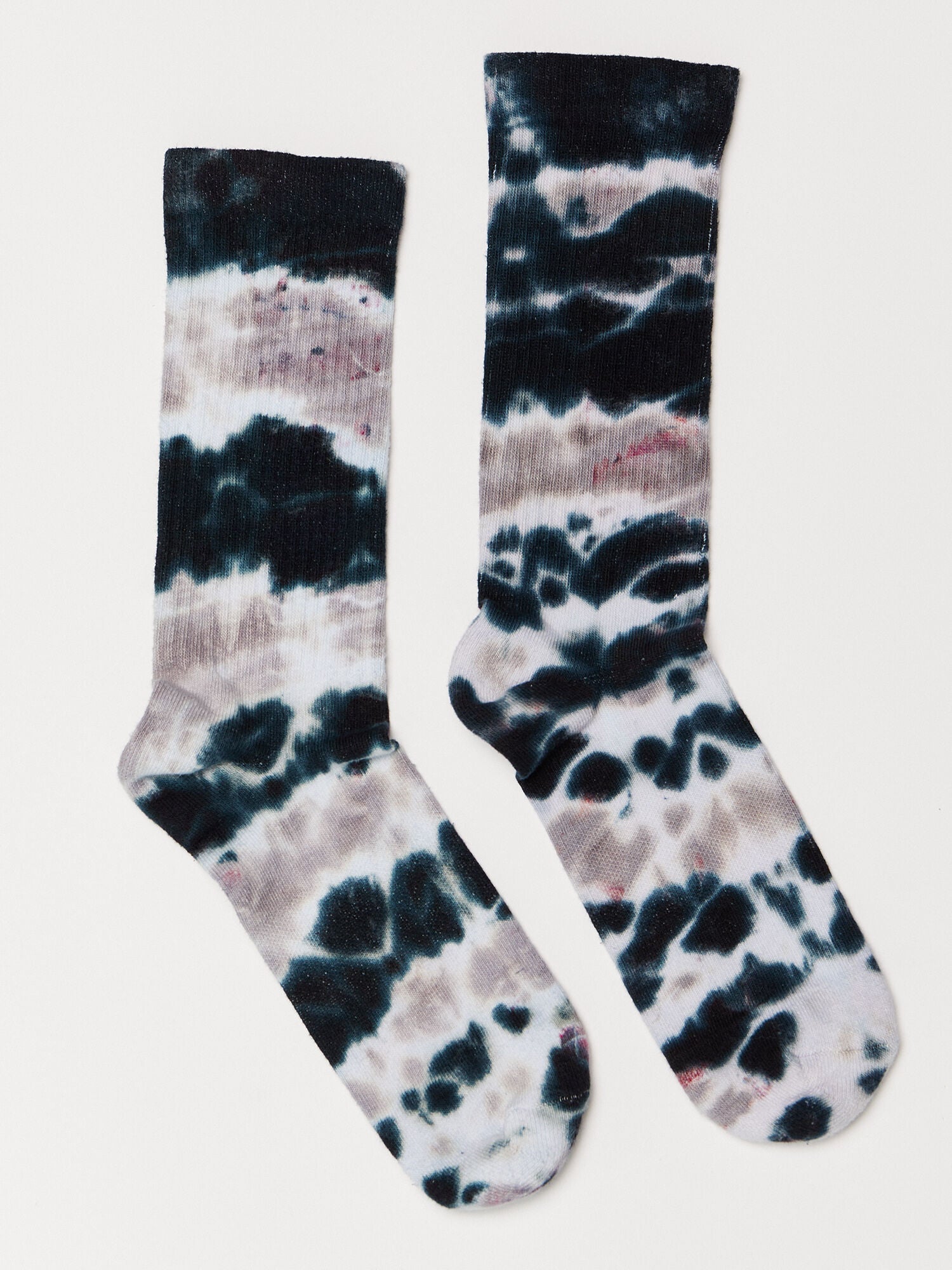 Women | By My Grace | Tie Dye Calf Sock | Grey/Black