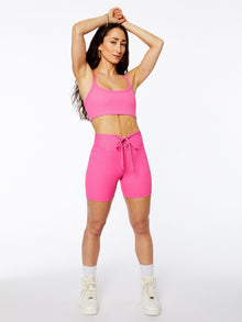 Women | Year of Ours | Football Biker Short Hot Pink | Hot Pink