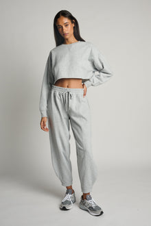 Beyond Yoga | Luxfleece Light Barrel Sweatpant | Light Heather Grey