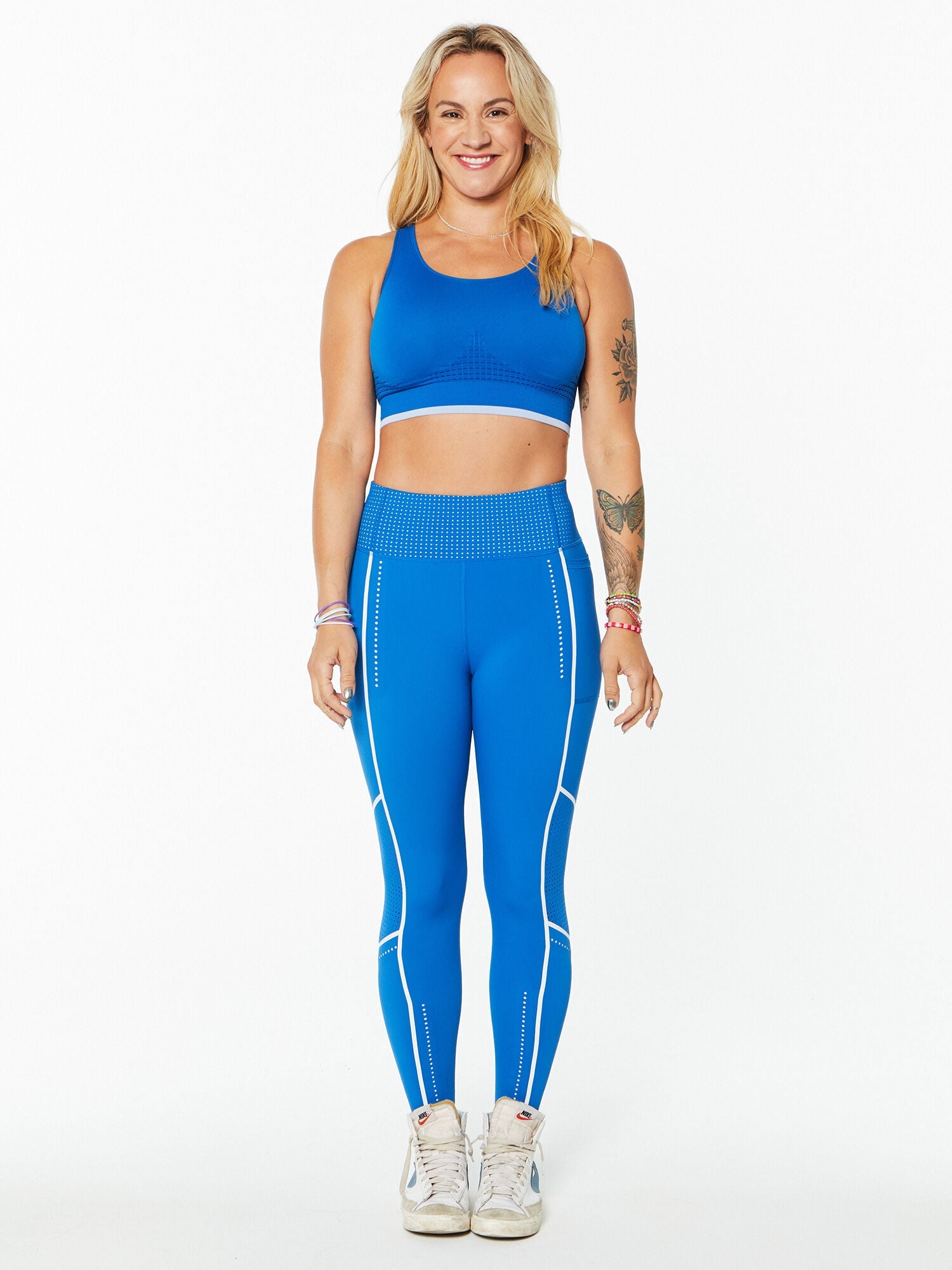Women | Sweaty Betty | Zero Gravity Statement 7/8 Running Leggings Oxford Blue | Blue