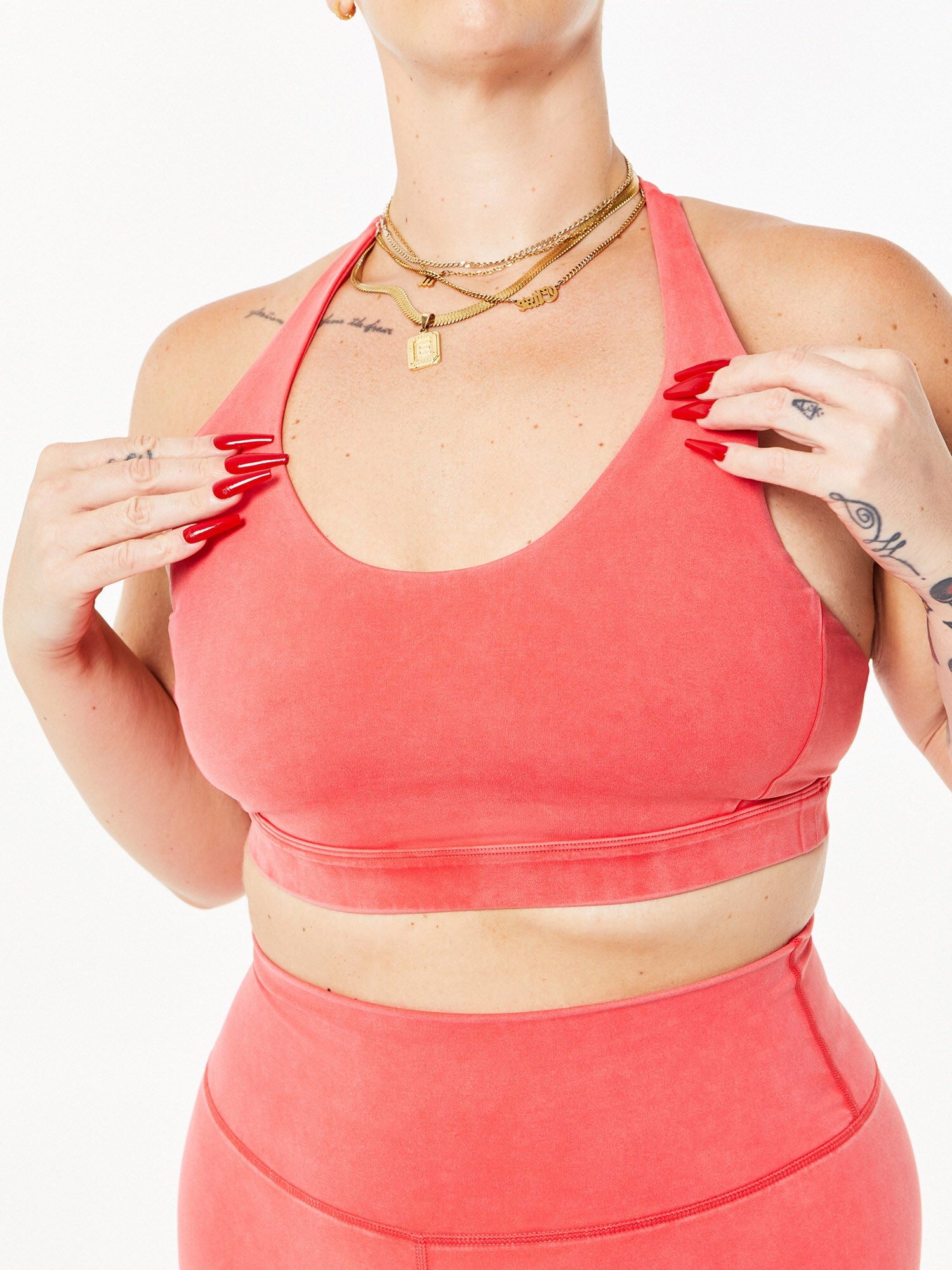Women | Soul by SoulCycle | Samara Braided Mineral Wash Bra Red | Red