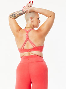 Women | Soul by SoulCycle | Samara Braided Mineral Wash Bra Red | Red