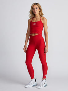 Women | Beyond Yoga | At Your Leisure Midi Legging | Ruby Red