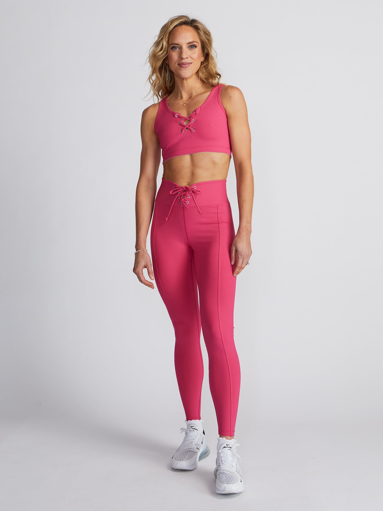 Women | Year of Ours | Ribbed Football Bra | Magenta