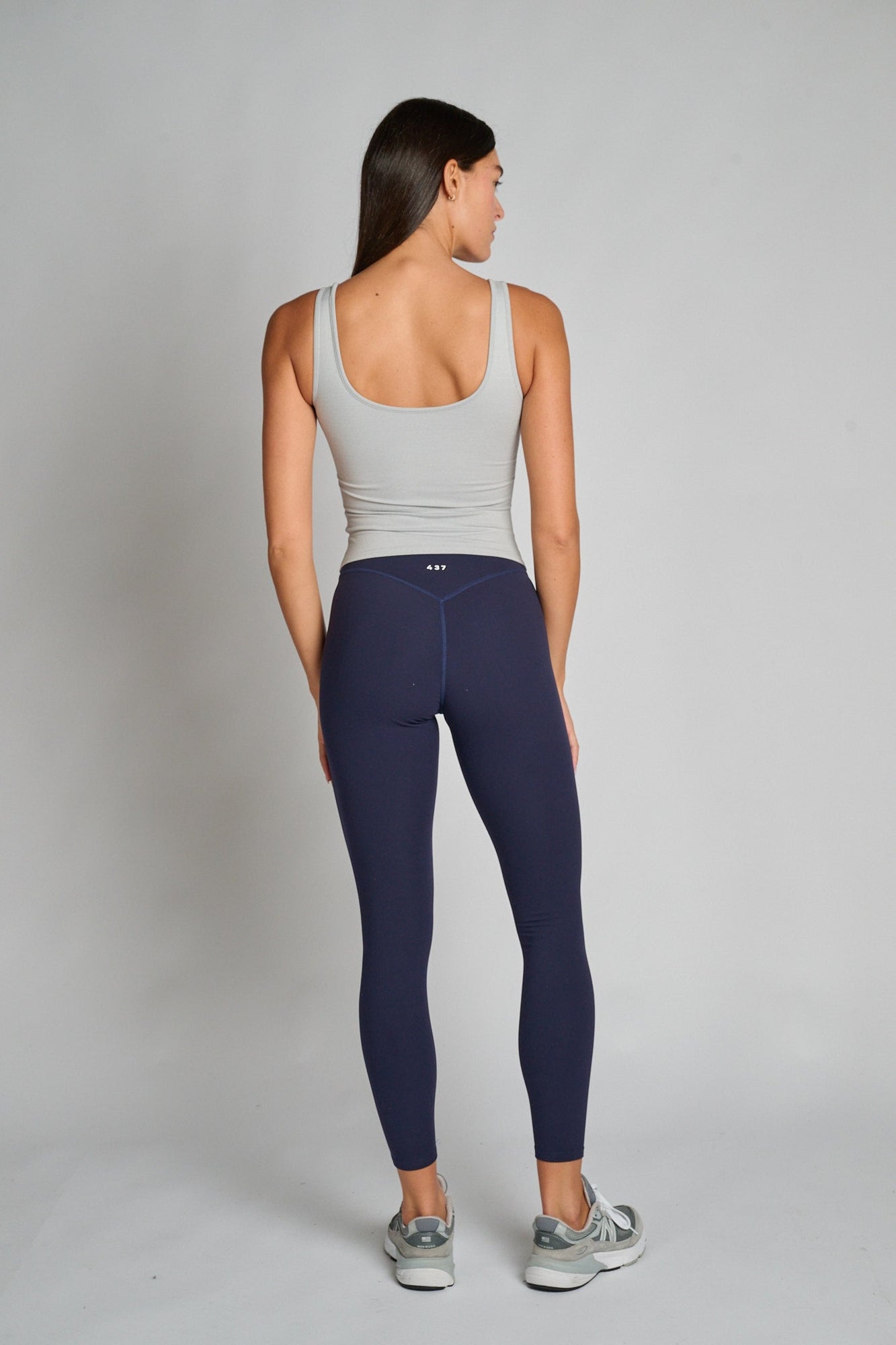 437 | The Square Tank | Heather Grey