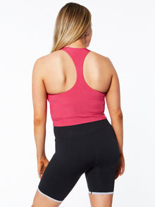 Women | Soul by SoulCycle | Jas Crop Ribbed Tank Pink | Pink