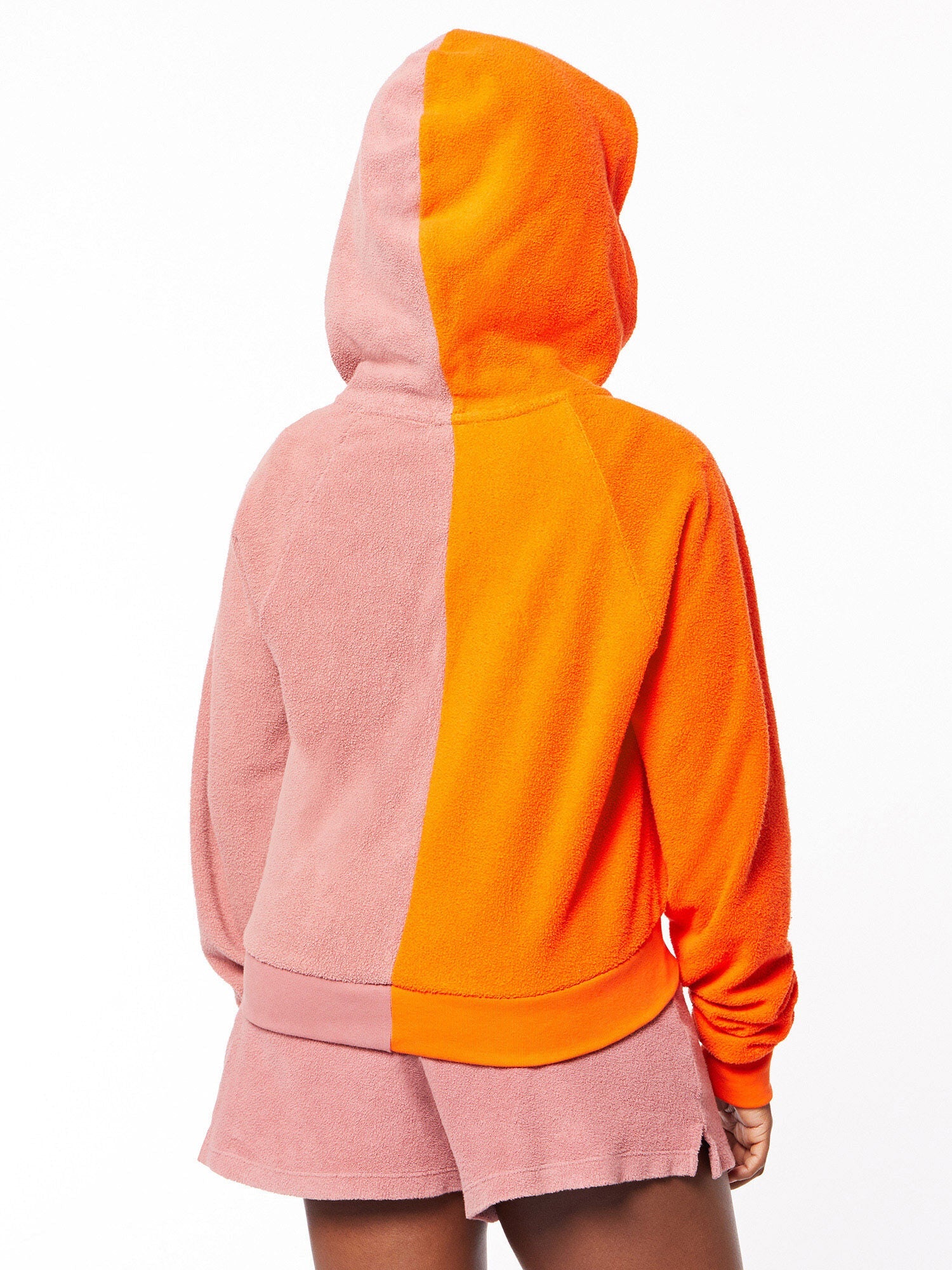 Women | Donni | Terry Duo Zip Up Hoodie | Pink/Orange