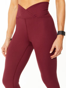 Women | Year of Ours | Ribbed Veronica Legging | Cherry