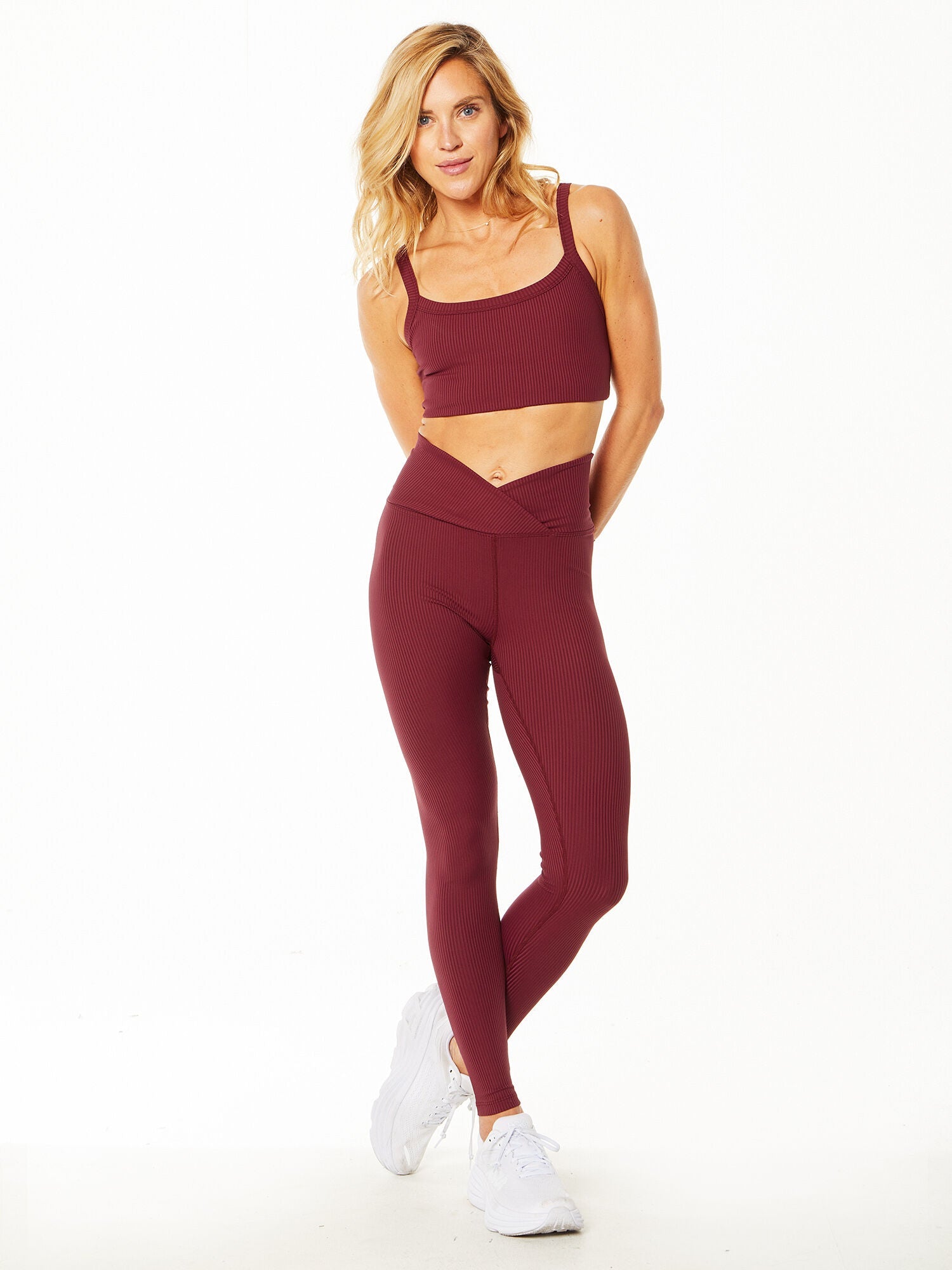 Women | Year of Ours | Ribbed Veronica Legging | Cherry