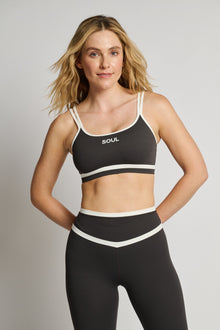Splits59 | Eva Rigor Double Strap Bra | Graphite
