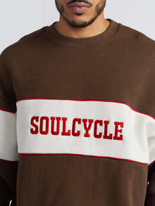 Unisex | Soul by SoulCycle | SoulCycle Brown Block Crew | Brown