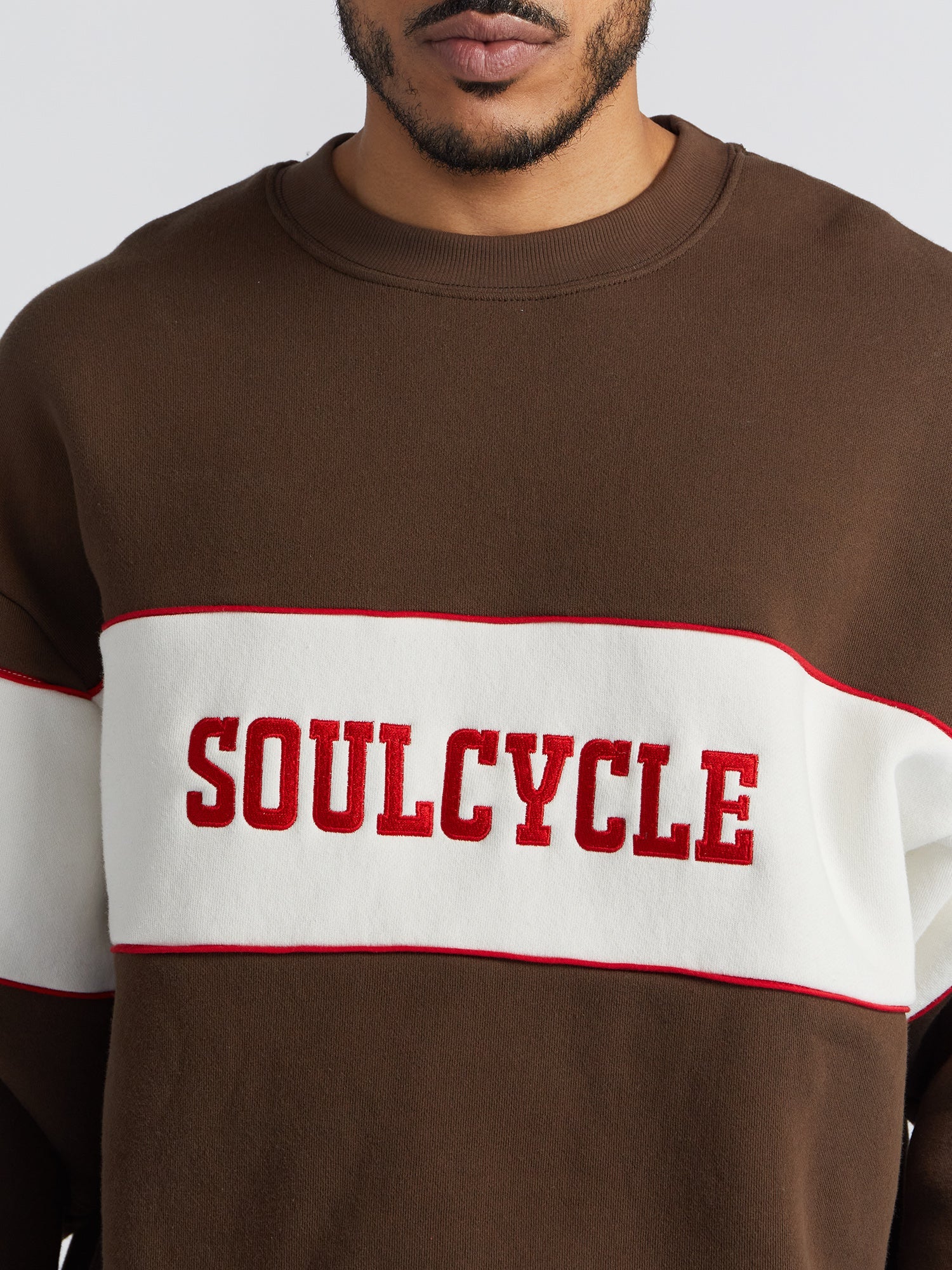 Unisex | Soul by SoulCycle | SoulCycle Brown Block Crew | Brown