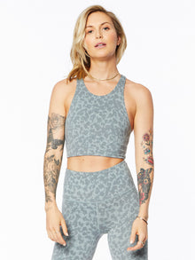 Women | Varley | Let's Move Harris Bra Cucumber Blurred Animal | Blue Multi