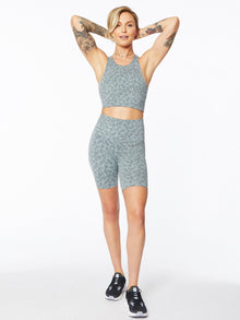 Women | Varley | Let's Move Harris Bra Cucumber Blurred Animal | Blue Multi