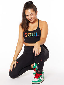 Women | Soul by SoulCycle | Pride Longline Rae Bra Black | Black