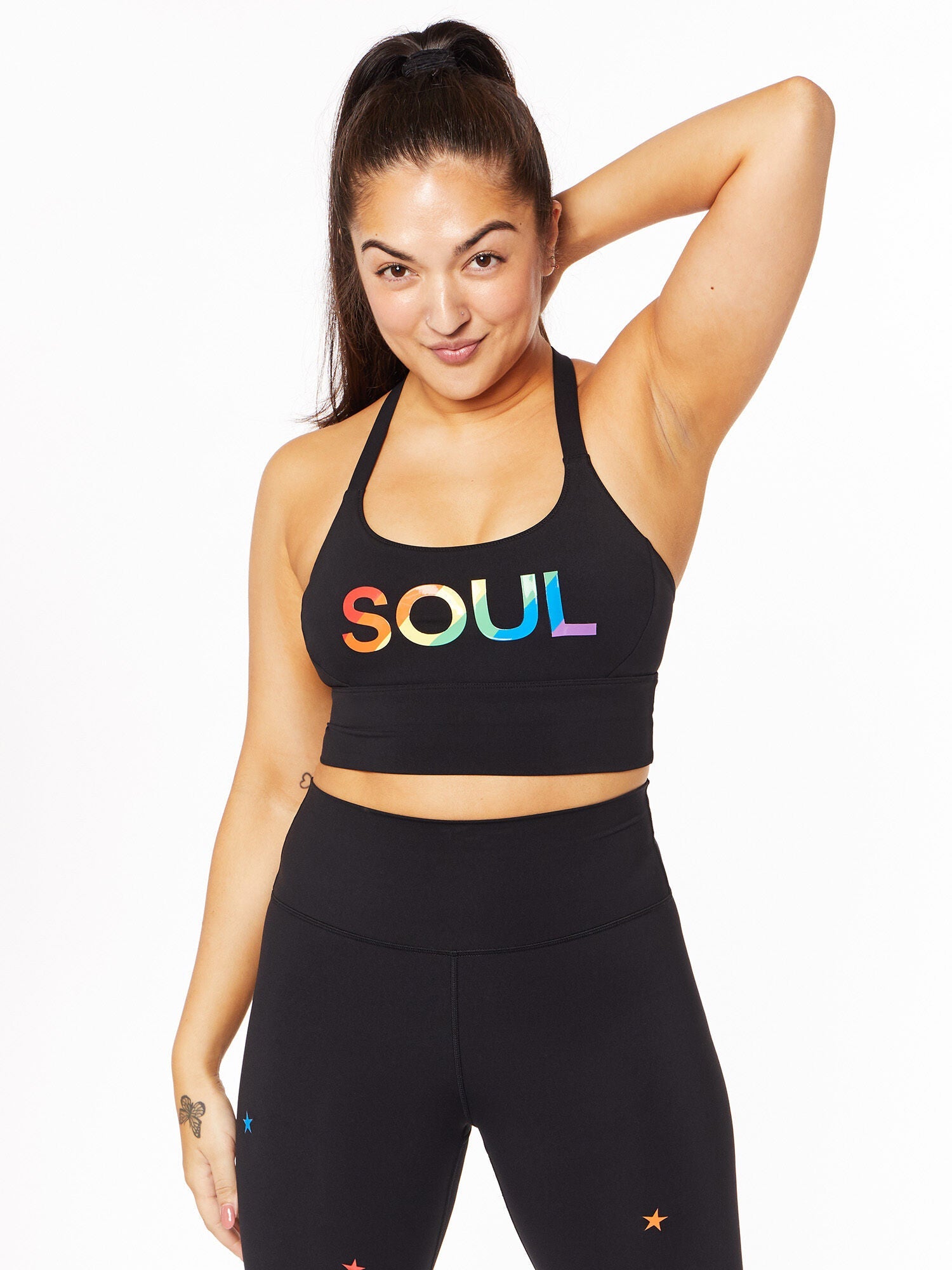 Women | Soul by SoulCycle | Pride Longline Rae Bra Black | Black