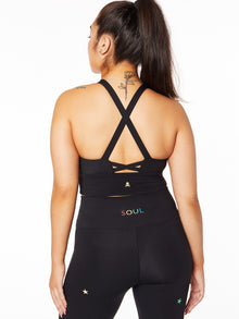 Women | Soul by SoulCycle | Pride Longline Rae Bra Black | Black
