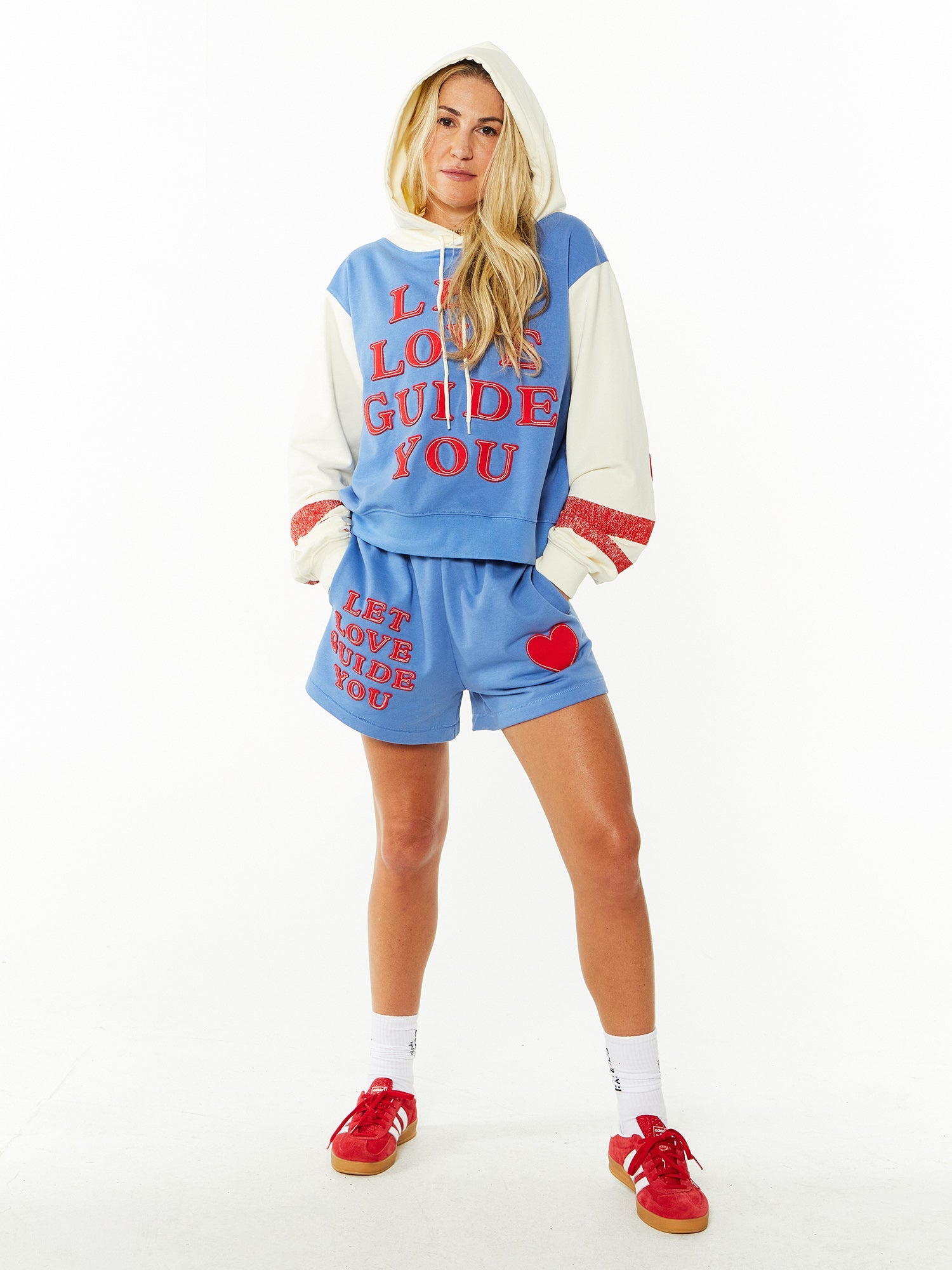 Women | The Mayfair Group | Let Love Guide You Sweatshort | Blue