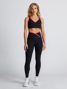 Women | Year of Ours | Ribbed Two Tone Veronica Legging | Black