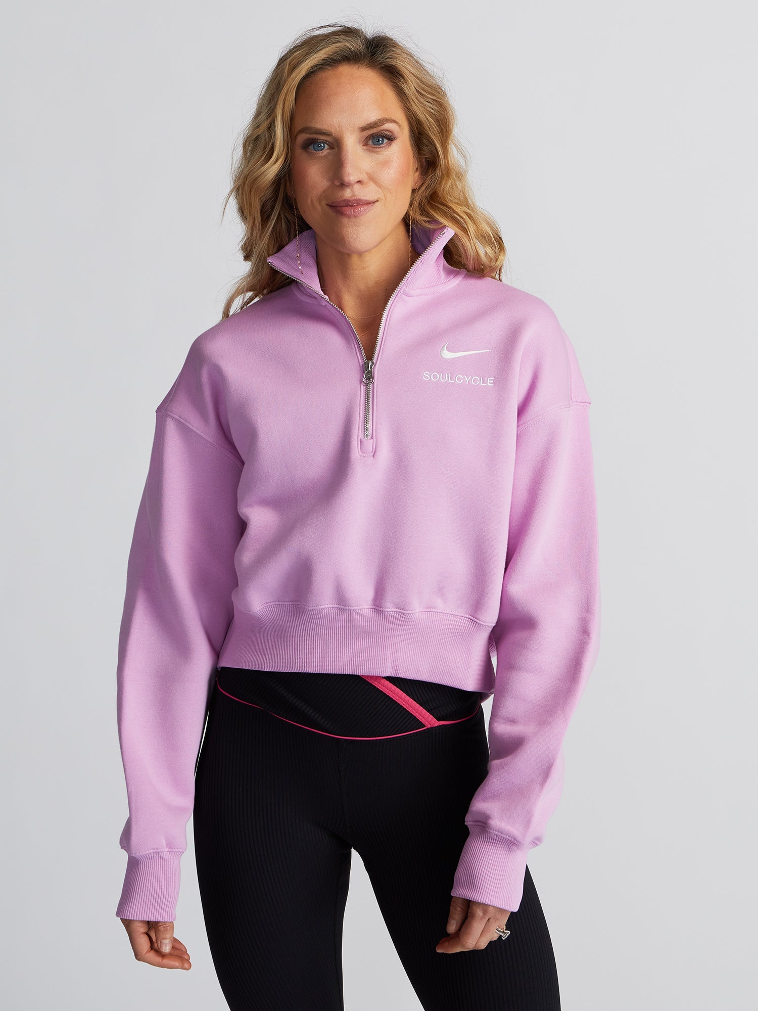 Women | Nike | Women's 1/2-Zip Sweatshirt | Beyond Pink/Sail