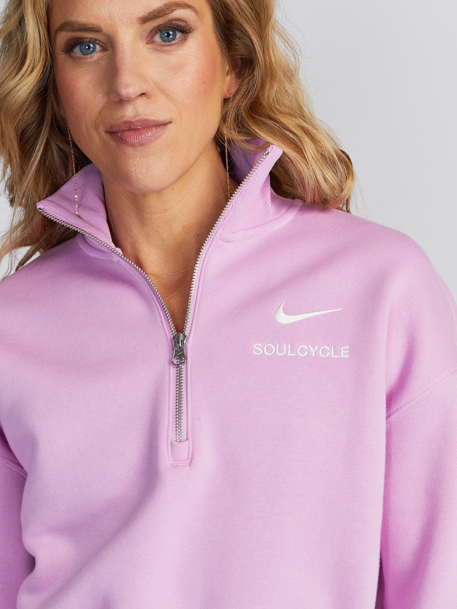 Women | Nike | Women's 1/2-Zip Sweatshirt | Beyond Pink/Sail