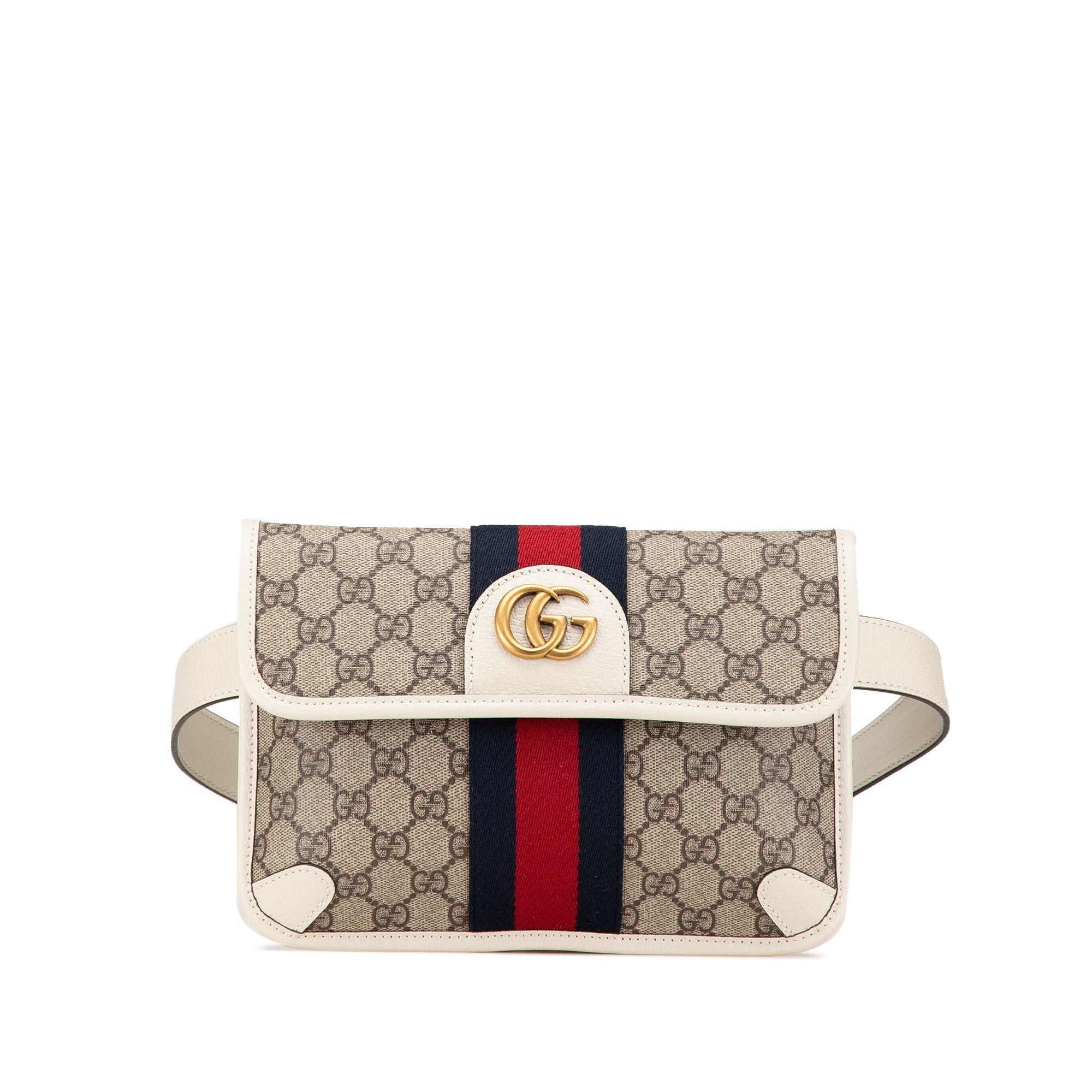 Gucci | Pre-Owned GG Supreme Ophidia Belt Bag | Brown/Beige/WhiteWhite