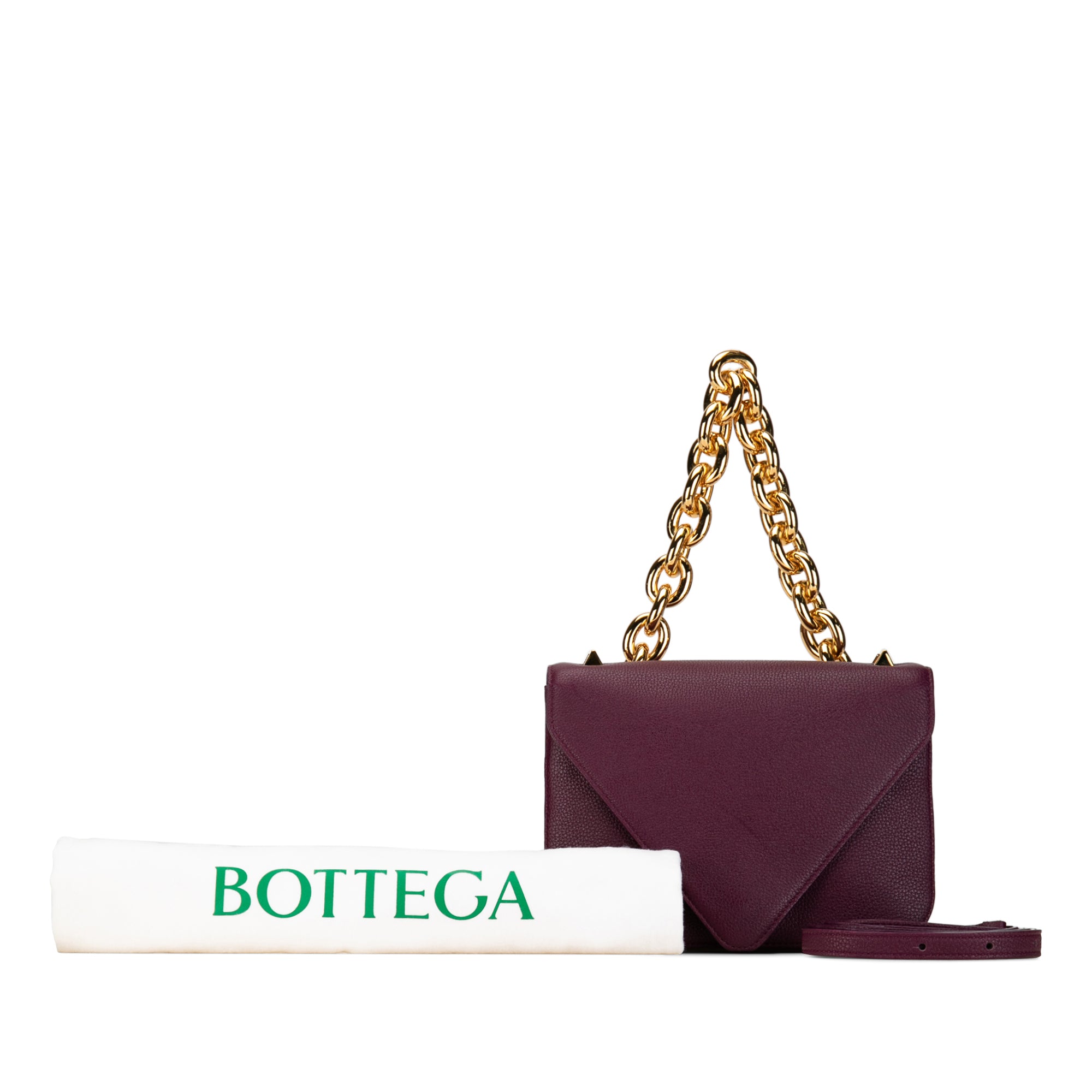 Bottega Veneta | Pre-Owned Mount Envelope Chain Bag | Purple