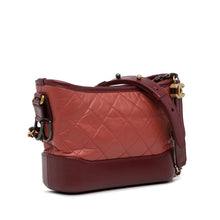 Chanel | Pre-Owned Small Chevron Lambskin Gabrielle Crossbody | Red/Brown