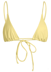 Sacred Tie Back Tassel Bikini Top | Colada Yellow
