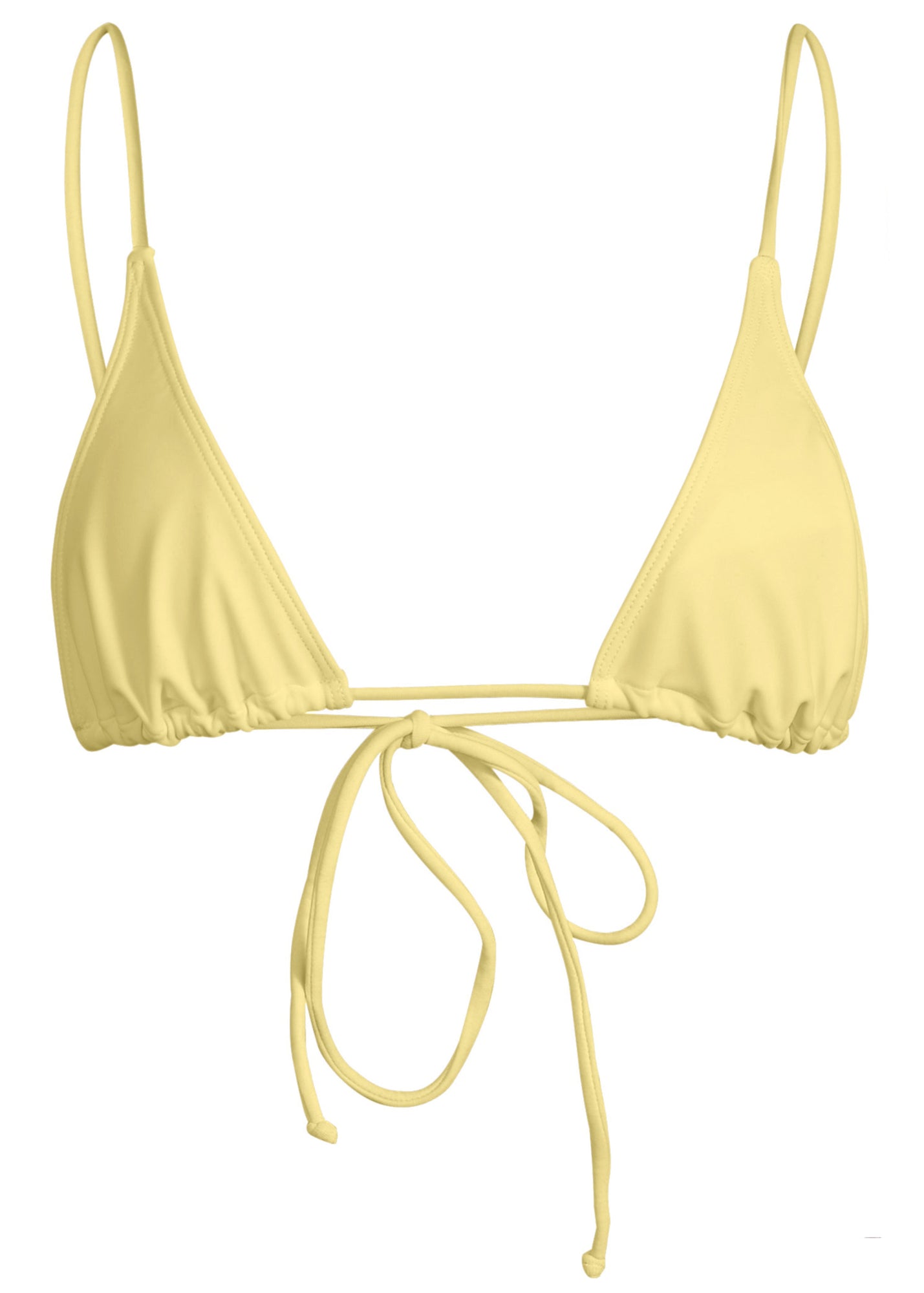 Sacred Tie Back Tassel Bikini Top | Colada Yellow