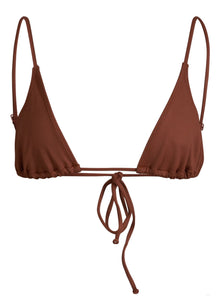 Sacred Tie Back Tassel Bikini Top | Skinny Dip Brown