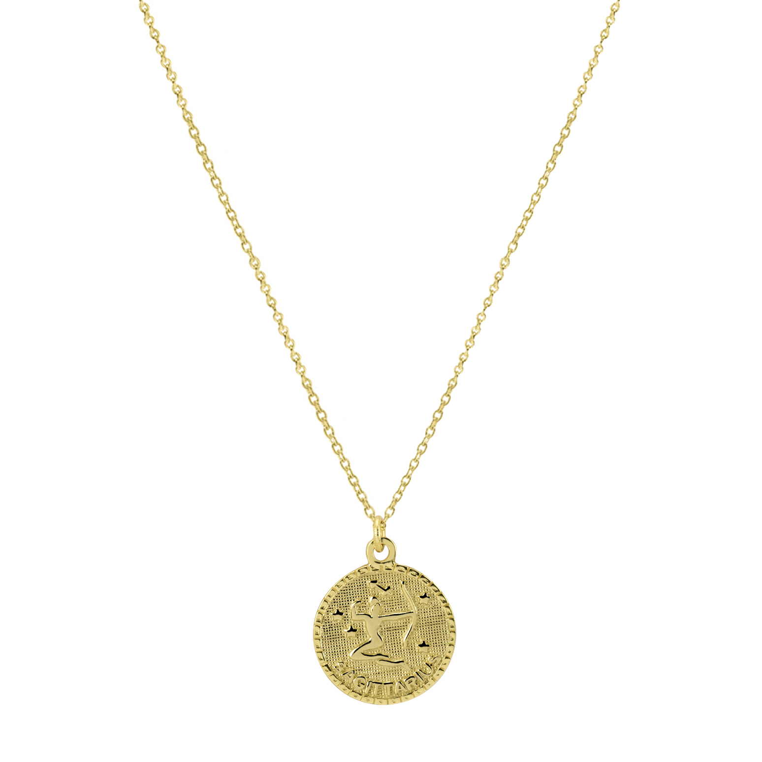 The Zodiac Medal Necklace | Gold Vermeil & Sterling Silver