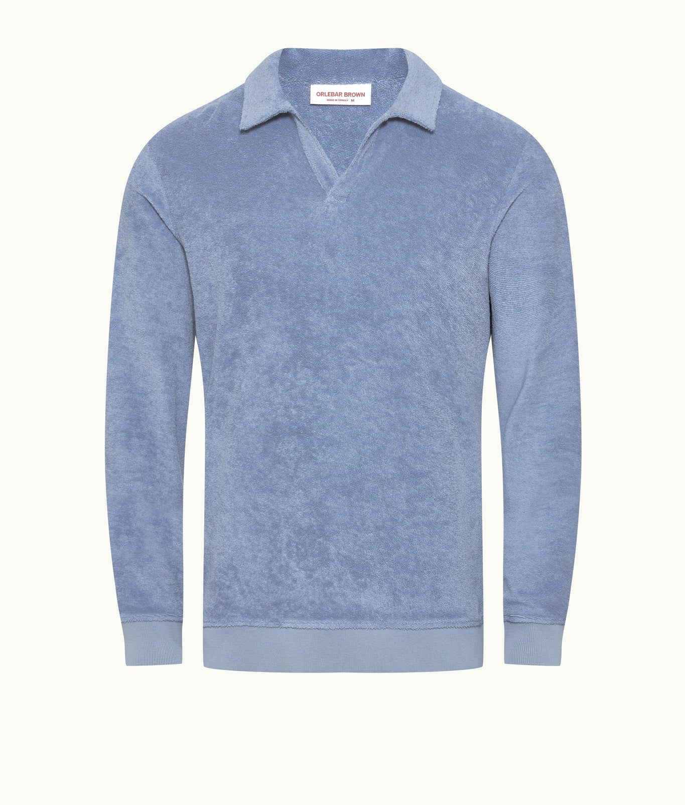 Santino Classic Fit Organic Cotton Towelling Polo Shirt | Springfield Blue