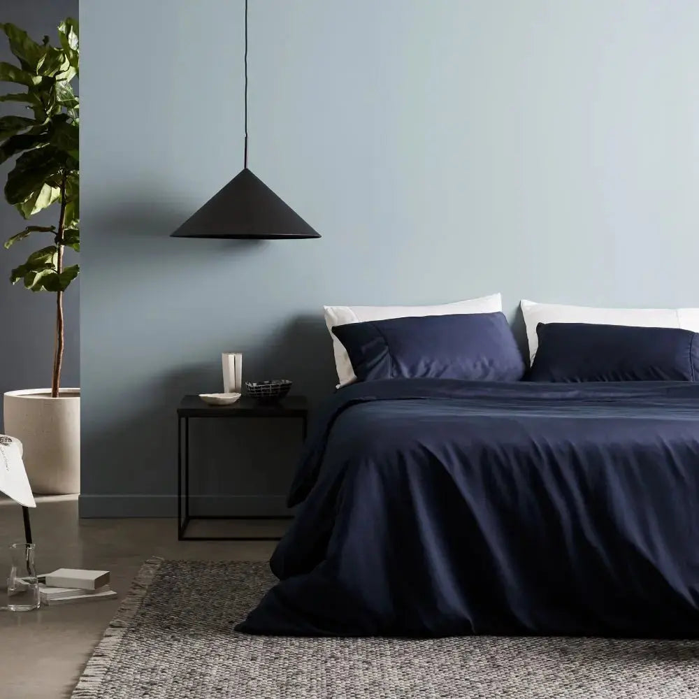 Ocean | Sateen + Duvet Cover Made with 100% Organic Bamboo #Color_ocean